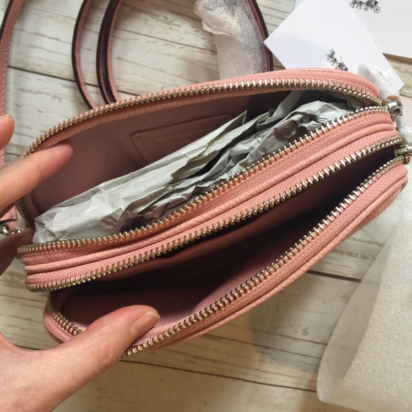 Coach Leather Boxed Crossbody Clutch Peony Pink - Picture 7 of 7